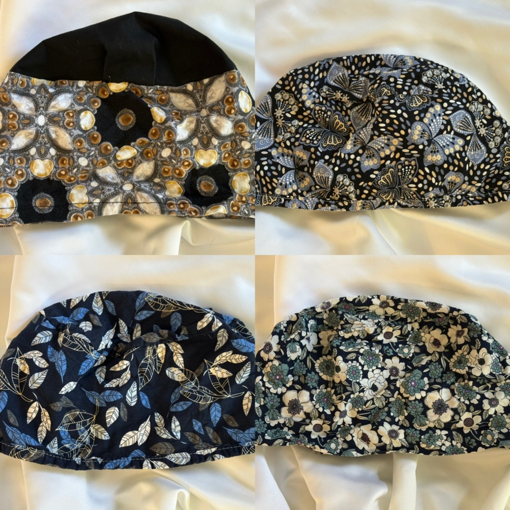 Unisex Scrub Cap Hat Working Hat Multiple Colors Set of 4